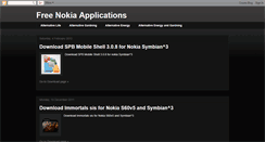 Desktop Screenshot of free-nokia-applications.blogspot.com