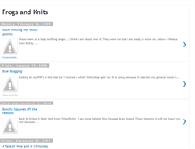 Tablet Screenshot of frogsandknits.blogspot.com