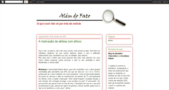 Desktop Screenshot of alemdofato.blogspot.com