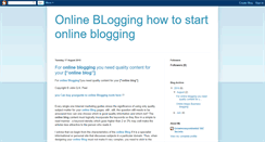 Desktop Screenshot of onlineblogginghowtostart.blogspot.com