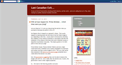 Desktop Screenshot of lastcanadianexit.blogspot.com