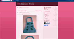 Desktop Screenshot of creacionesximenasm.blogspot.com