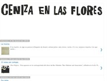 Tablet Screenshot of cenizaenlasflores.blogspot.com