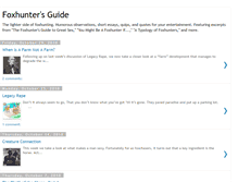 Tablet Screenshot of foxhuntersguide.blogspot.com