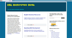 Desktop Screenshot of eslrefdesk.blogspot.com