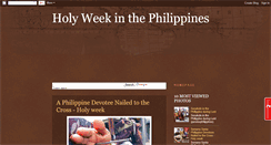 Desktop Screenshot of holyweekinthephilippines.blogspot.com