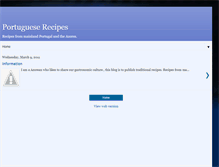 Tablet Screenshot of portugueserecipesportugual.blogspot.com