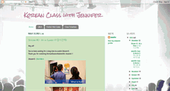 Desktop Screenshot of koreanclasswithjennifer.blogspot.com