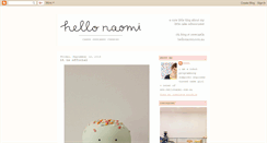 Desktop Screenshot of hello-naomi.blogspot.com