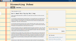 Desktop Screenshot of dissectingpoker.blogspot.com