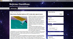 Desktop Screenshot of noticiascientficas.blogspot.com