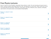 Tablet Screenshot of freephysicslectures.blogspot.com