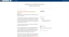 Desktop Screenshot of bargainwholesaleproperties.blogspot.com