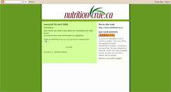 Desktop Screenshot of nutritioncrue.blogspot.com