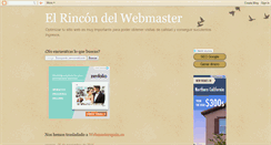 Desktop Screenshot of elrincondelwebmaster.blogspot.com