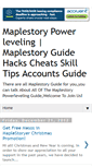 Mobile Screenshot of maplestory4powerleveling.blogspot.com