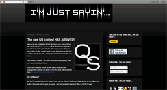 Desktop Screenshot of justsayinus.blogspot.com