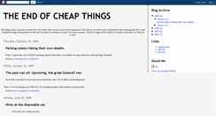 Desktop Screenshot of endofcheapthings.blogspot.com