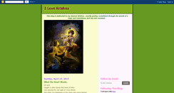 Desktop Screenshot of mydearestkrishna.blogspot.com