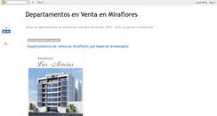 Desktop Screenshot of departamentos-venta-miraflores.blogspot.com