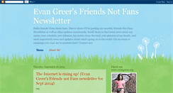 Desktop Screenshot of evangreerfriendsnotfans.blogspot.com