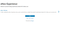 Tablet Screenshot of ehowexperience1.blogspot.com