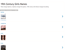 Tablet Screenshot of 19thcenturygirlsnames.blogspot.com