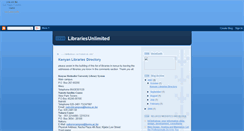 Desktop Screenshot of librariesunlimited.blogspot.com