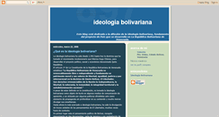 Desktop Screenshot of ideologiabolivariana.blogspot.com