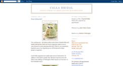 Desktop Screenshot of callabridal.blogspot.com