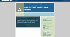 Desktop Screenshot of conclucionesestadosdelamateria.blogspot.com