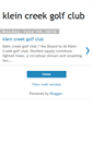 Mobile Screenshot of kleincreekgolfclub.blogspot.com