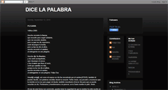 Desktop Screenshot of dicelapalabra.blogspot.com