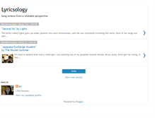 Tablet Screenshot of lyricsology.blogspot.com