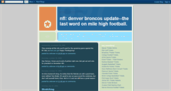 Desktop Screenshot of broncosupdate.blogspot.com