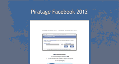 Desktop Screenshot of piratagefacebook2012.blogspot.com