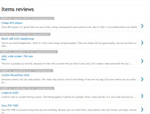 Tablet Screenshot of itemsreviews.blogspot.com