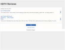 Tablet Screenshot of hdtvsreviews.blogspot.com