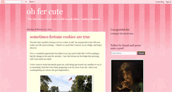 Desktop Screenshot of ohfercute.blogspot.com