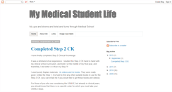 Desktop Screenshot of mymedicalstudentlife.blogspot.com