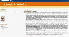 Desktop Screenshot of googlewaterloo.blogspot.com