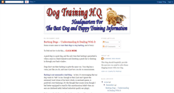 Desktop Screenshot of dog-training-hq.blogspot.com