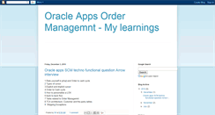 Desktop Screenshot of oracleapps-mylearnings.blogspot.com