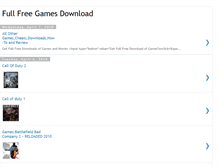 Tablet Screenshot of fullfreegamedownloads.blogspot.com