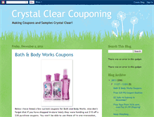 Tablet Screenshot of crystalclearcouponing.blogspot.com