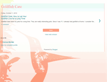 Tablet Screenshot of petgoldfishcare.blogspot.com