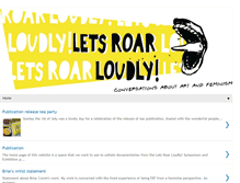 Tablet Screenshot of letsroarloudly.blogspot.com