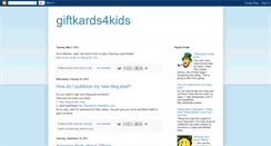 Desktop Screenshot of giftkards4kids.blogspot.com