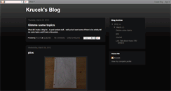 Desktop Screenshot of krucekblog.blogspot.com