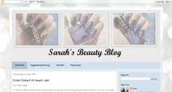 Desktop Screenshot of beautyblog-sarah.blogspot.com
